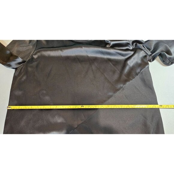 ATM Womens Size XL Long Sleeve Black Stretch Silk Mini Dress NWT - Picture 8 of 14